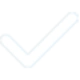 White checkmark symbol with a light glow and shadow effect on a transparent background.
